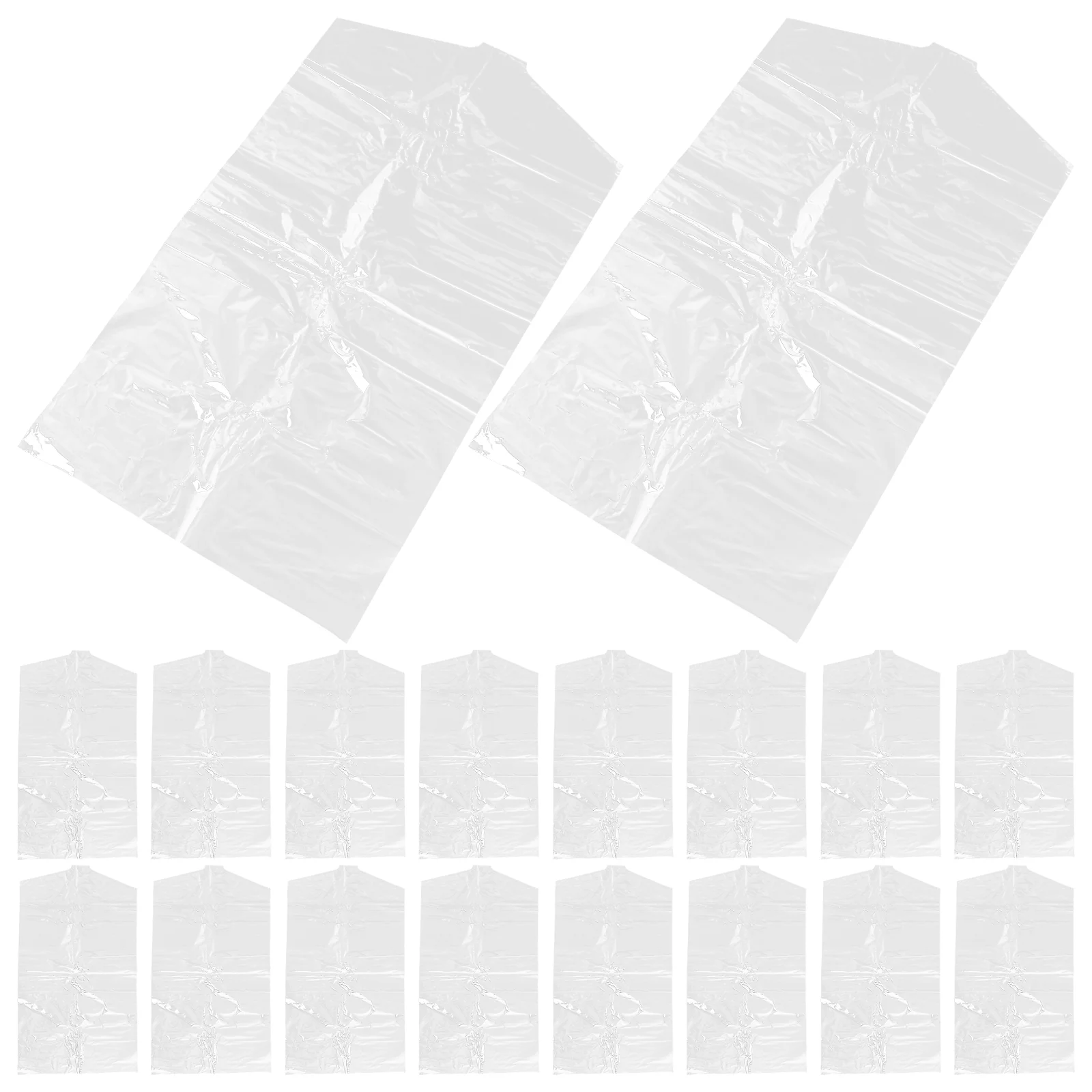 

60Pcs Dustproof Garment Cover Thickened Plastic Dry Cleaning Bags 40x70cm Clothes Anti Dust Waterproof Storage