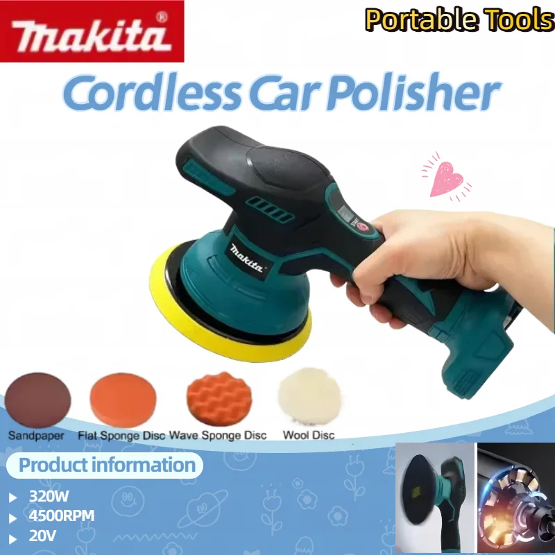 

Makita 8 Gears Electric Waxing Repairing Wireless Buffing Polisher Cordless Car Polisher Machine For Makita 18V Battery