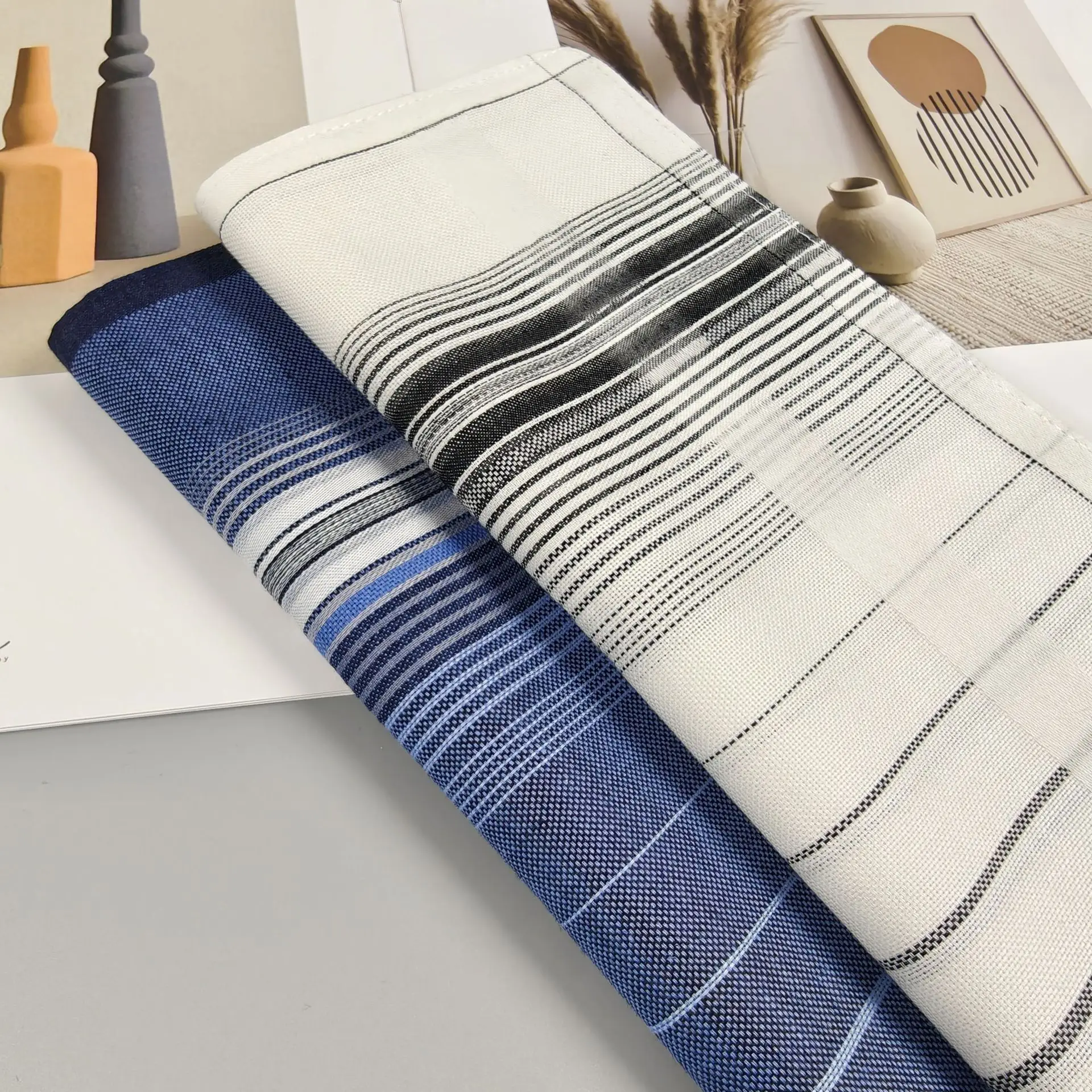 2pcs 17 Inch Combed Cotton Han - Handkerchief Cotton Men ulasan dan harga