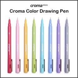 Croma Waterproof Micro Needle Ballpoint Pen Painting Art Special Brush Color Marker Anime Hook Pen School Supplies Stationery