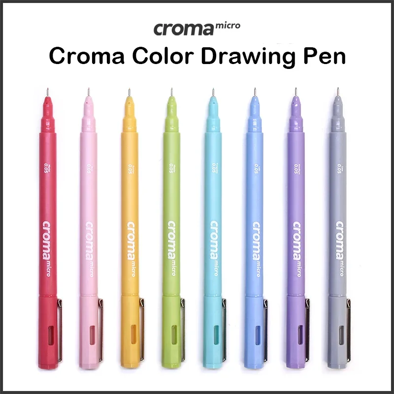 croma caneta esferografica com micro agulha a prova dagua pintura artistica pincel especial marcador de cor anime gancho material escolar papelaria 01