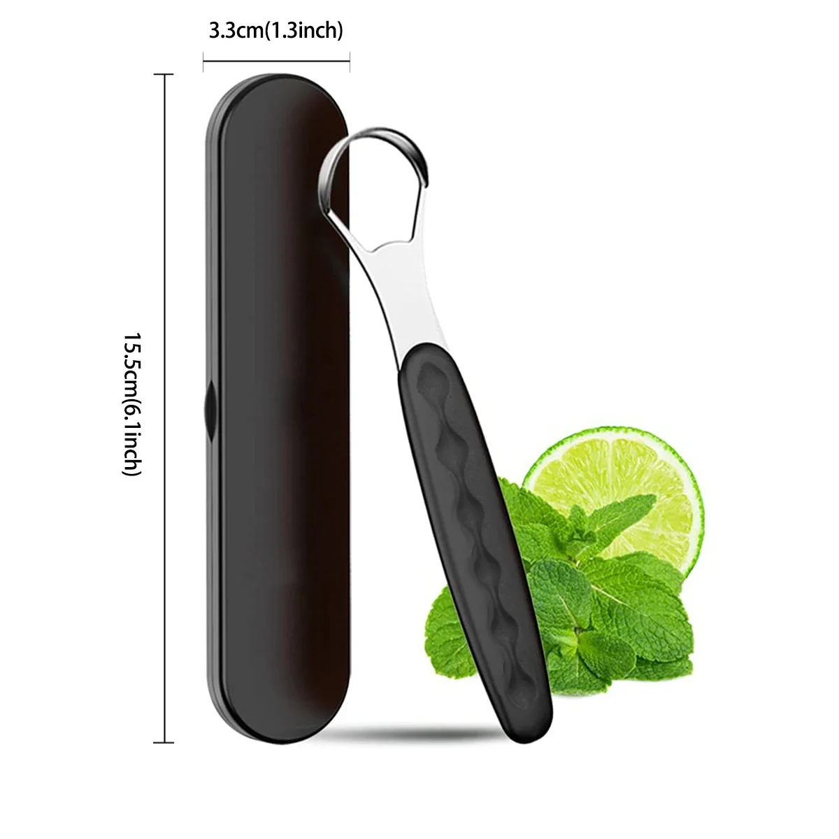 Raspador de lengua portátil de acero inoxidable para adultos, limpiador de lengua de Color para eliminar el mal aliento, tablero limpiador de boca, reutilización, cuidado bucal