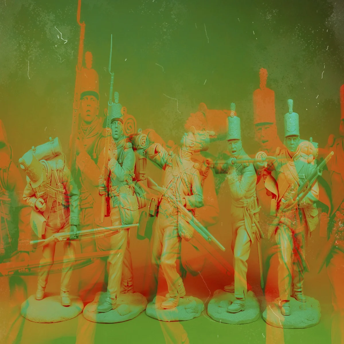 

Resin soldier model GK 75MM Napoleon War British Infantry Guard (5 figures) Unassembled and unpainted DIY kit 1502-1506