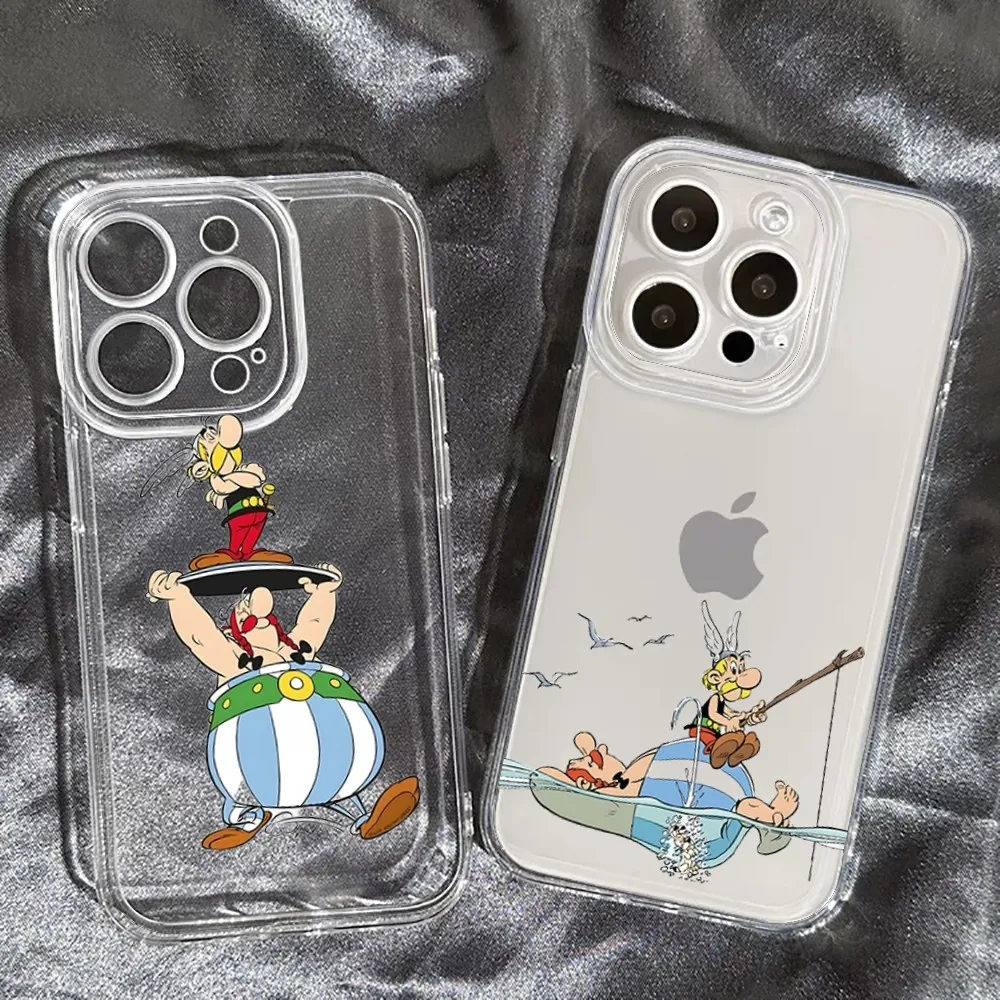 Asterix And Obelix Phone Case For Iphone 15 11 13 14 Pro Max 7 8 Plus X Xr Xs Max Se2020 12mini Transparent Cover