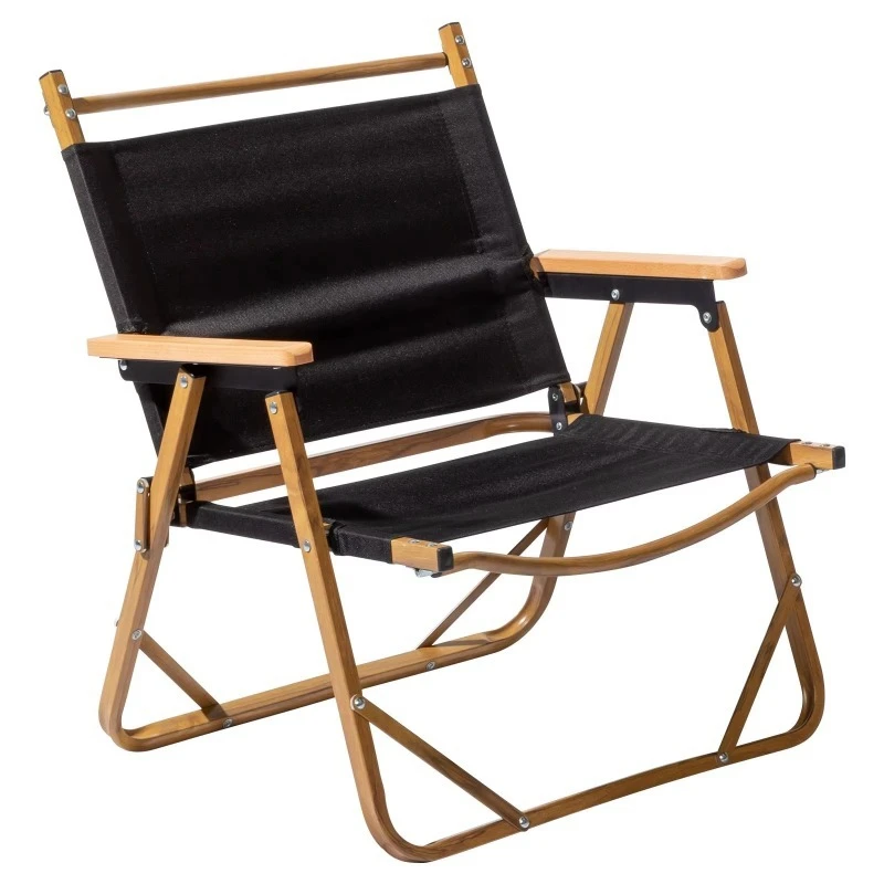 Camping chair aluminum frame black Oxford cloth load-bearing 100kg