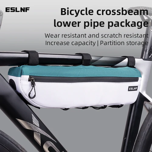Imagen 2 del producto ESLNF Paquete frontal para manillar de bicicleta de carretera: bolsa de almacenamiento impermeable y de gran capacidad para ciclismo 
