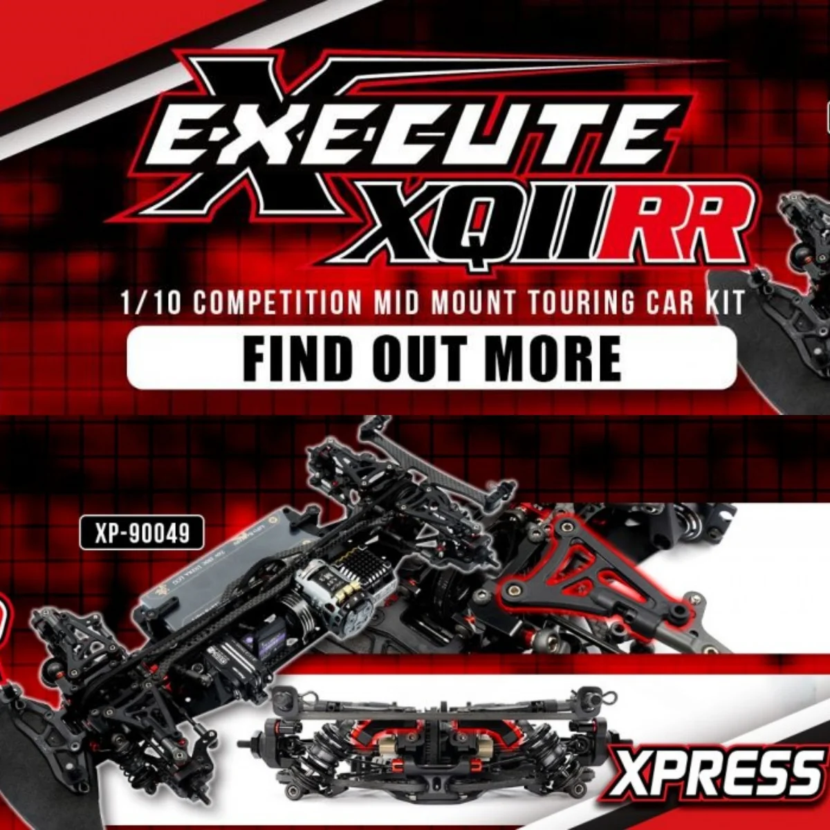 

XQ11RR RC Car 1/10 Mid-motor RC Electric Car Racing Frame KIT Alloy Chassis Remote Control Car Model Toy Gift for Adult