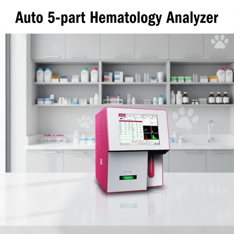 Veterinary 5-Part Hematology Analyzer - Automatic Blood Cell Counter for Animal Hospital
