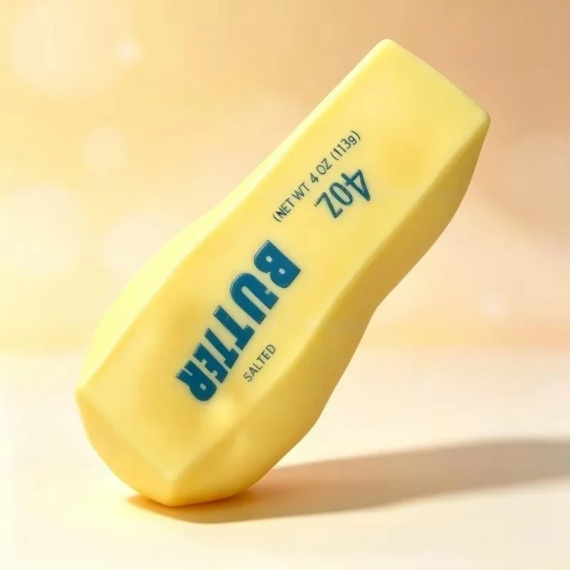 Butter Stick Crunchy Slow Rebound Squishy Stress Ball - Crinkly Sensory Fidget Squeeze Toy for Anxiety Relief And Hand Exercise