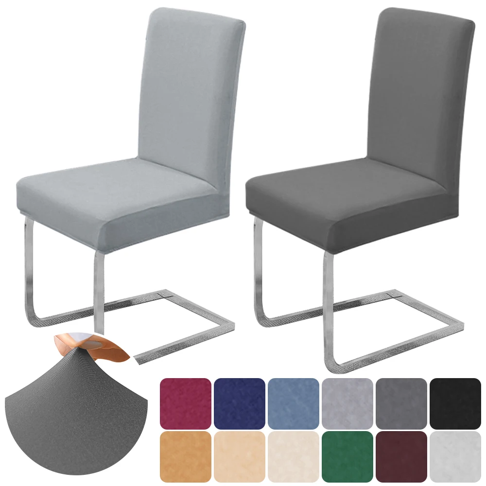 Elastic Chair Cover Plain Spandex Dining Room Seat Covers Chair Protector for Restaurant Kitchen Banquet Seat Case