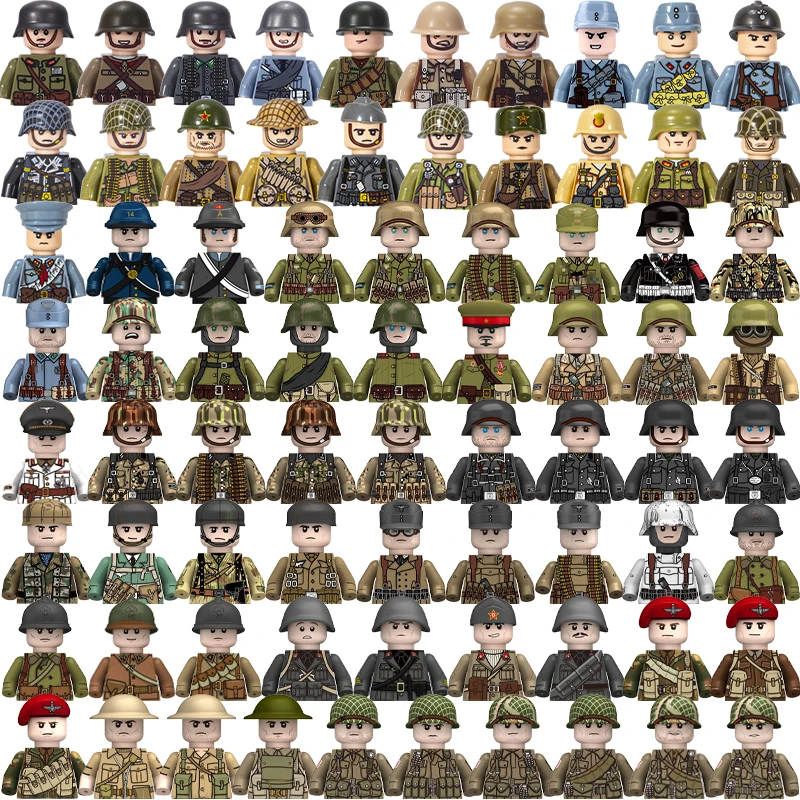 Ww2 الحروب العسكرية البريطانية الولايات المتحدة الإيطالية الصين السوفياتي الفرنسية الجيش الجندي نماذج صغيرة لعب الاطفال اللبنات هدية بنين فتاة