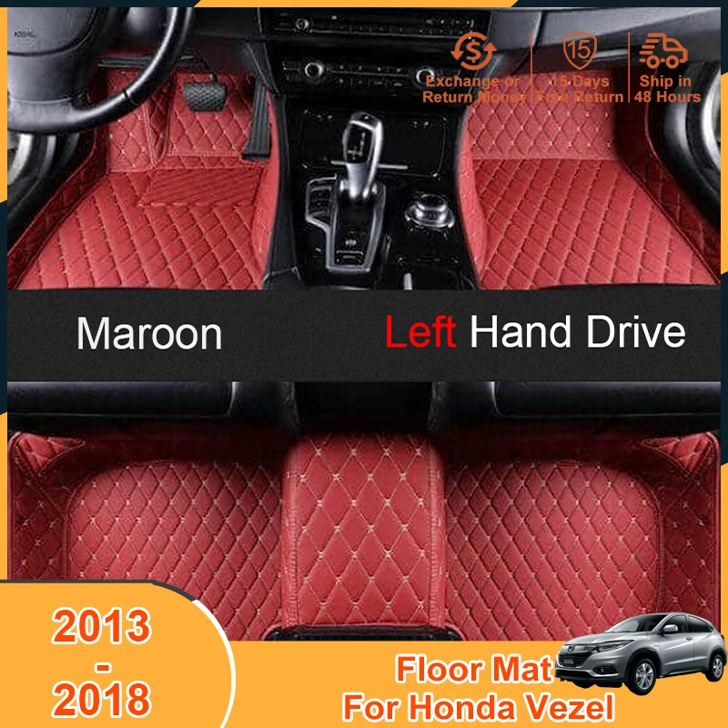 

2013-2018 Foot Pad for Honda Vezel 2013 2014 2015 2016 2017 2018 Accessories Non-Slip Left Hand Floor Mats Cover Leather Carpets