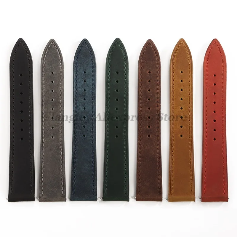 Cinturino per orologio in vera pelle retrò vintage a sgancio rapido 18mm 19mm 20mm 21mm 22mm 24mm cinturino per orologio Crazy Horse cinturini per uomo donna