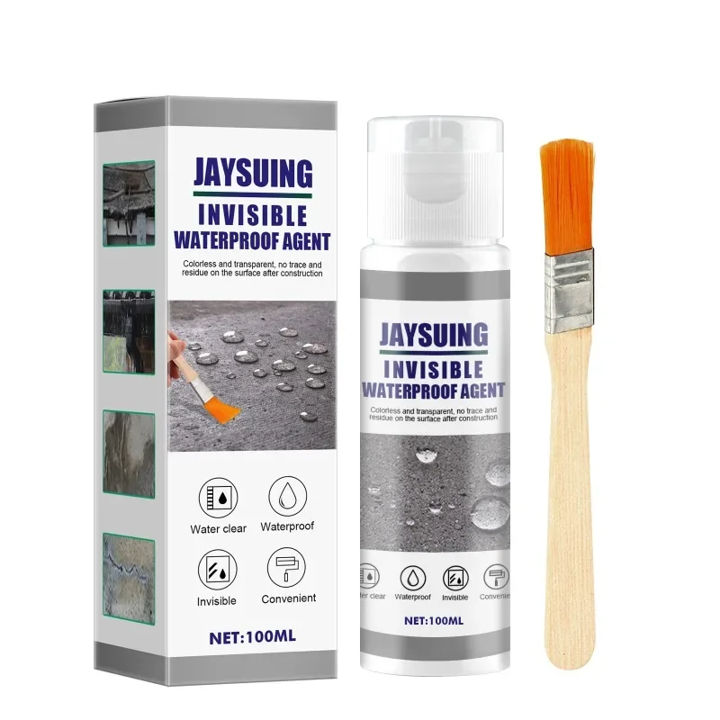 Invisible Waterproof Agent Water-proof Spray Waterproofing Gel Anti-Leak Glue Strong Adhesive Sealant Patch Paint with Brush