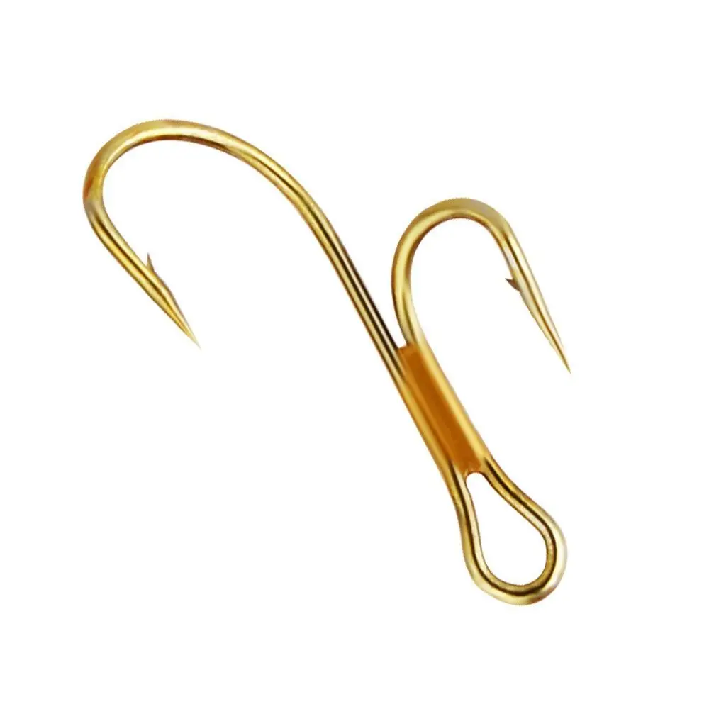 

Lure Duple Hook High Carbon Steel Salmon Trout Dead Bait Golden Fishing Hooks Fishing Hooks Double Fishing Hooks Twins Hooks