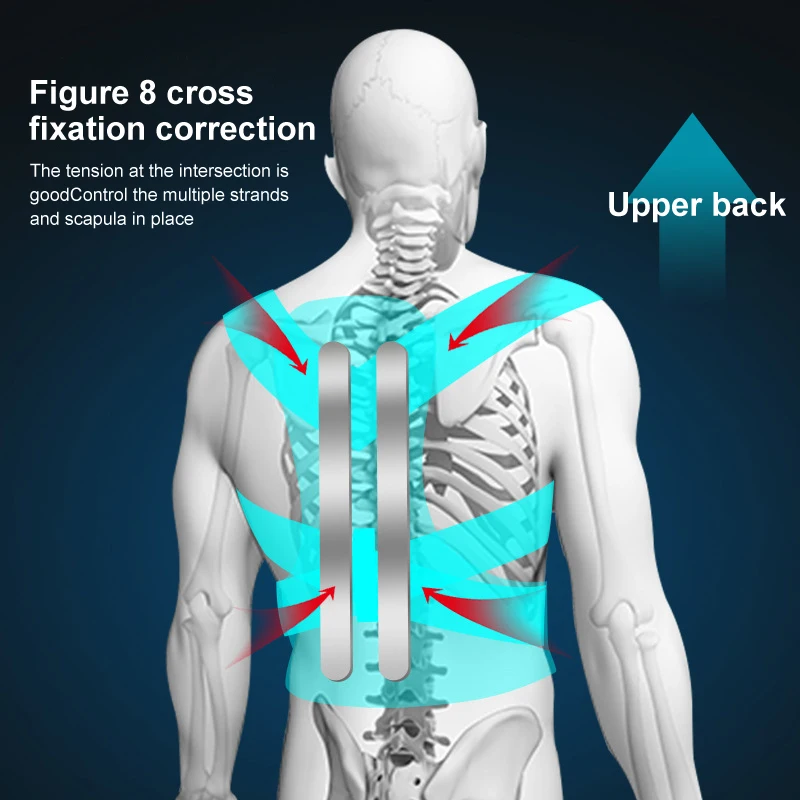 Nuovo Design gobba cintura chiglia superiore cinturino posteriore Brace spalla postura correttore scoliosi supporto per la colonna vertebrale