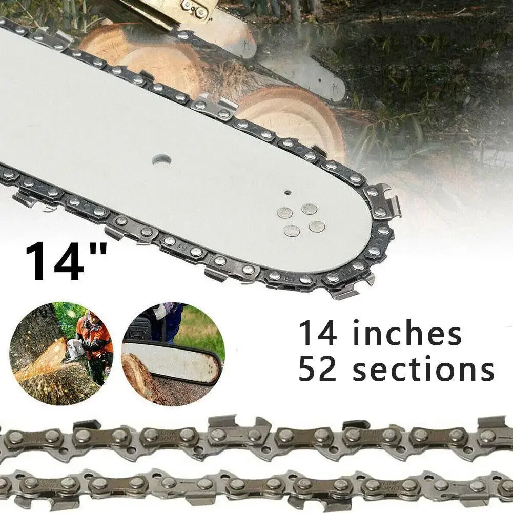 

14 Inch Metal Chain Saw 52 Drive Link 3/8 Chain Link Chainsaw Inch Household Feller Pliers Wood Cutting Chainsaw Accessories