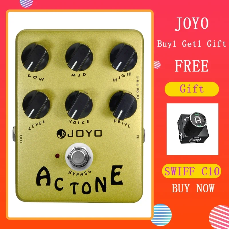 

JOYO JF-13 AC Tone Overdrive Guitar Effect Pedal Classic British Rock Sound AC30 Guitar Amplifier Simulation Pedal True Bypass