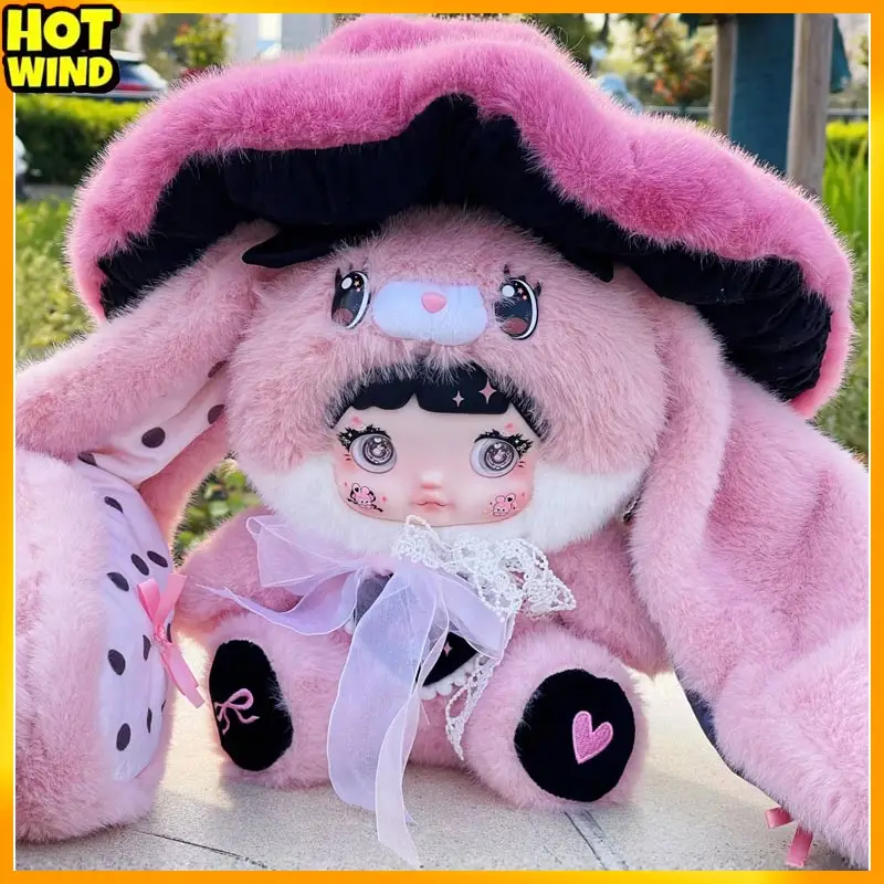 

Hi Toy Nommi 400% Mushroom Hat Blind Box Figure Cute Little Rabbit Doll Trendy Ornament For Kids Birthday Gift Collectible Toy