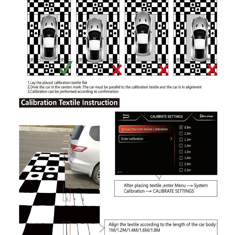 Automatische Kalibrierungstuch für Car 360 ° Panoramabildsystem-Debugging-Tuch 2D 3D-Korrektur-Kalibrierungstuch – Detail 9