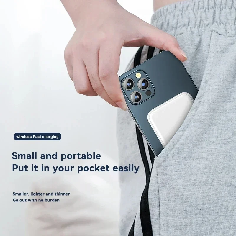 باور بانك مغناطيسي من Xiaomi بقدرة 500000 مللي أمبير في الساعة، شحن سريع للغاية، باور بانك خارجي لاسلكي محمول لهاتف آيفون وهواوي وسامسونج 2025 جديد