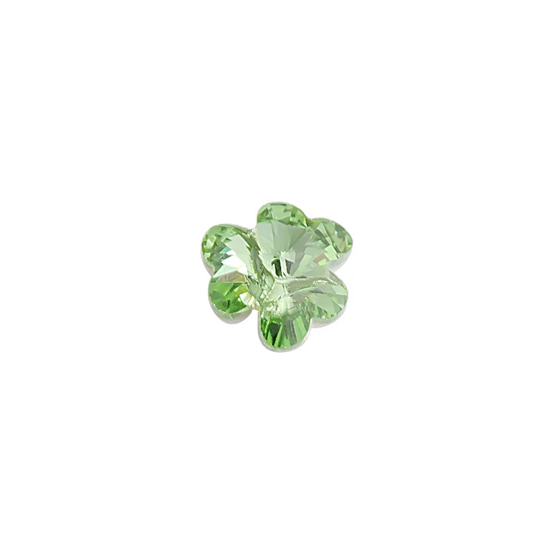 5PCS Sparkle Colorful 3/4 Leaf Flower L Mini Butterfly Sharp Diamonds Crystal Nail Art Rhinestones Decorations Manicure Charms