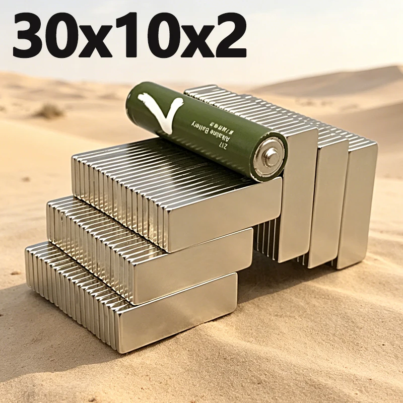 5-50pcs 30x10x2mm Magnet N35 NdfeB Permanent Magnetic Imanes Square Shape Strong Neodymium Magnet 30*10*2mm Accessory
