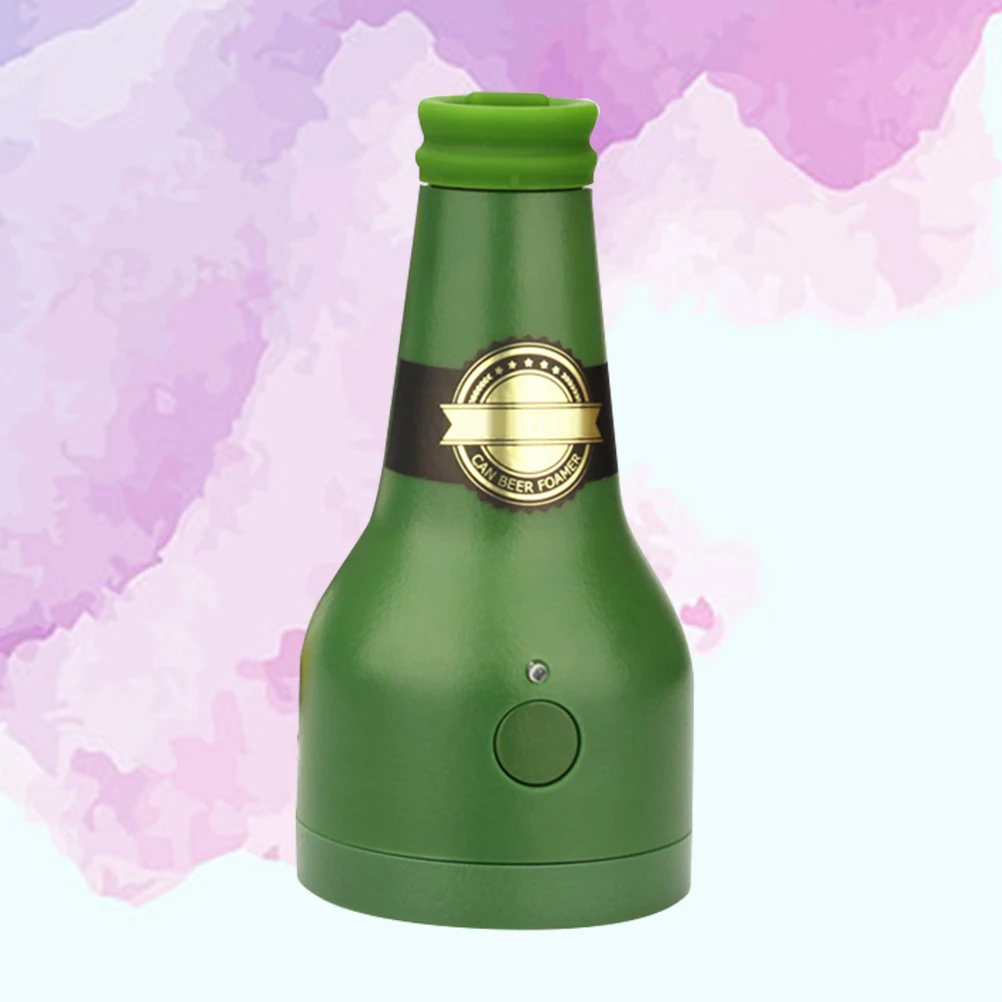 

Beer Foamer Creative Bottle Shape Maker Portable Outdoor Party Beer Bubbler for Canned Bottled Beer (Green)