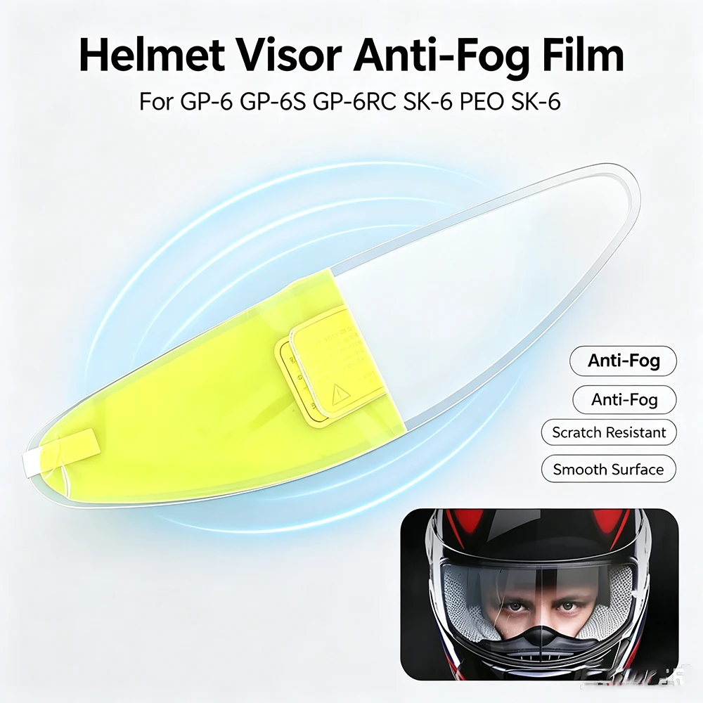 Visor Anti Fog Film For GP-6 GP-6S GP-6RC SK-6 PEO SK-6 SK6 Motorcycle Helmets Visor Anti Fog Film Sticker For Arai