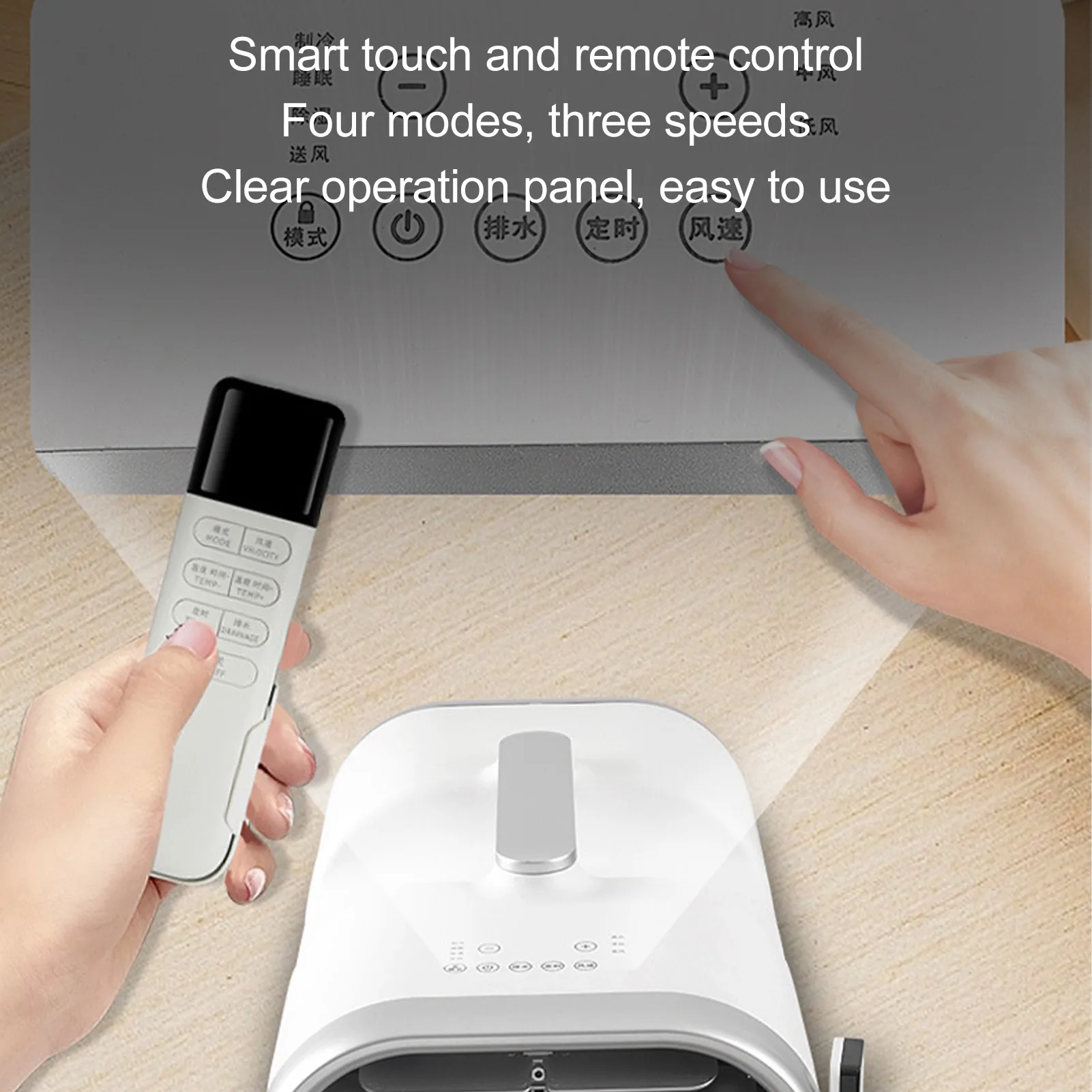 مكيف هواء محمول 330 وات 4400 وحدة حرارية بريطانية، وضع بارد دافئ، مبرد هواء منخفض الضوضاء مع جهاز تحكم عن بعد لمكتب غرفة النوم والتخييم في الهواء الطلق