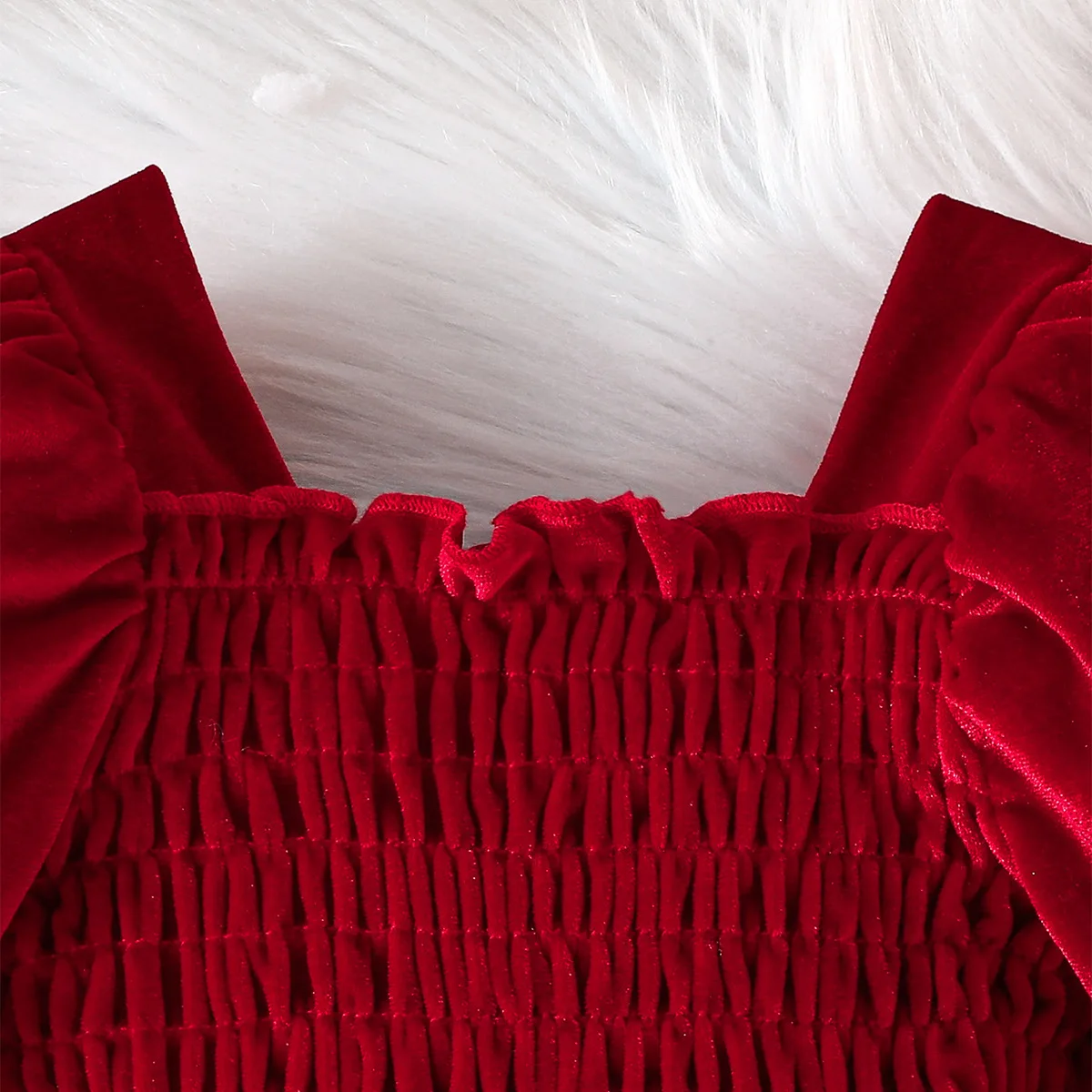 2024 New Autumn/Winter Christmas Dress Top Bubble Sleeve Splicing Mesh Girls\' Dress kids dresses for girls kids clothes,W130