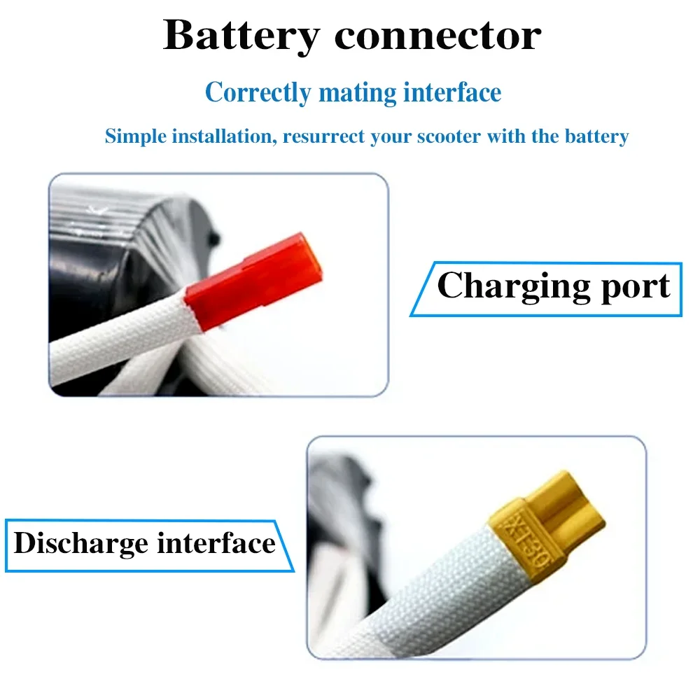 36V 7800mAH Carbon Faser Elektrische Roller Lithium-Batterie Carbon Faser Roller Carbon Faser Batterie Mit XT30 + JST