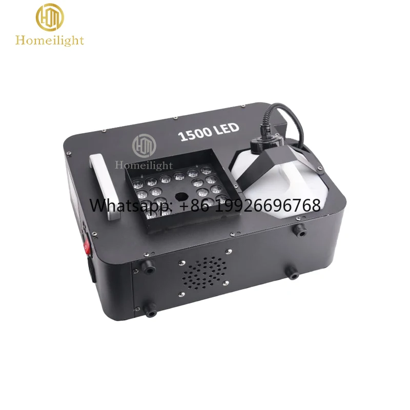 

Factory Price Effect Equipment Vertical 24pcs RGB 3in1 LED Smoke Machine 1500W Smoke Spray Fog Machine for