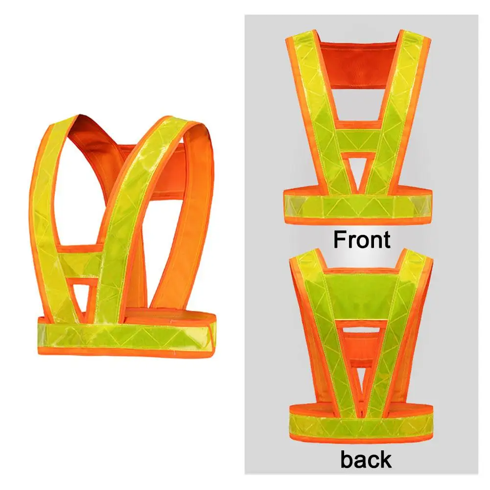 Highlight Elastic Reflective Straps Safety Vest Glow Belt Reflector Armbands for Night Working Running Walking Cycling