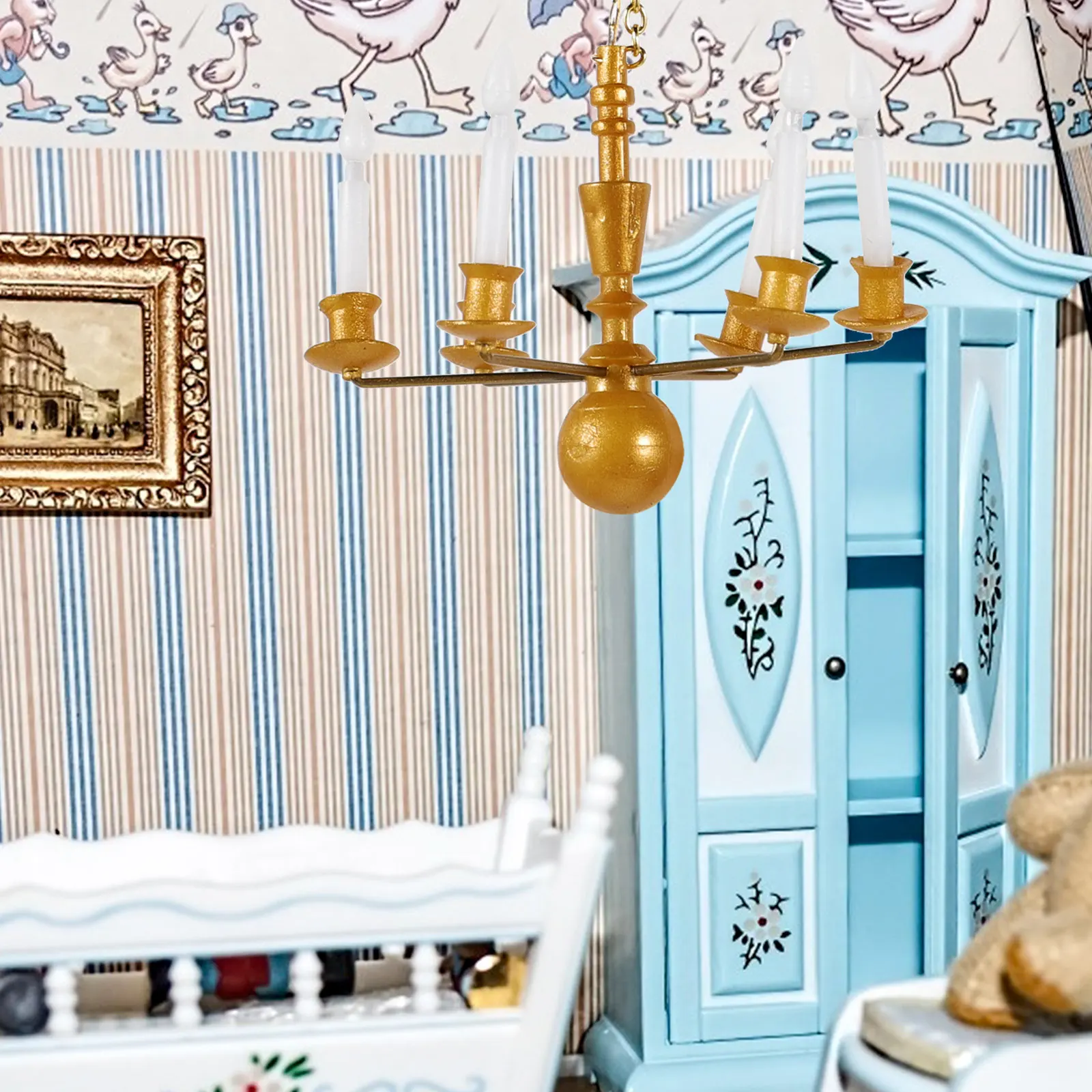 

Miniature Luminous Hanging Lamp Metal ABS Construction for Sand Table Layout Micro Landscape Decor Mini House Interior Lighting