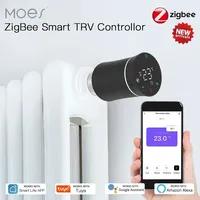 MOES TRV ZigBee 3.0 Tuya New Radiator Actuator Valve Smart Programmable Thermostat Temperature Heater Alexa Voice Control