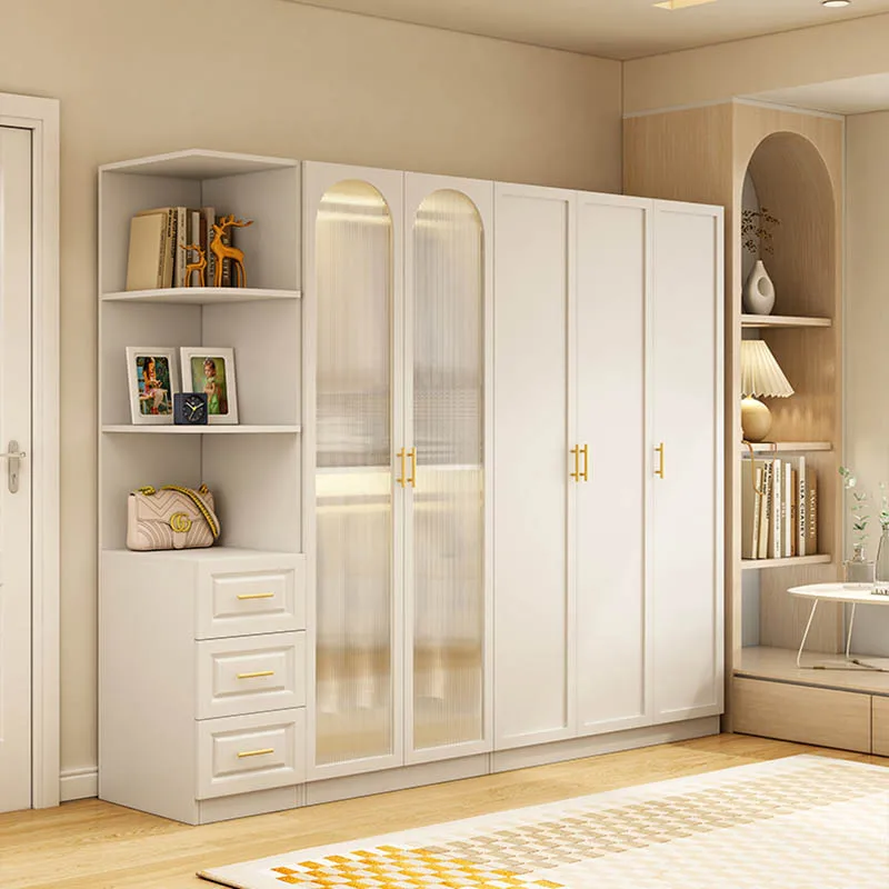 Bedroom File Storage Wardrobes Wooden White Modern Luxury Apartment Cabinets Nordic Organizer Armario De Ropa Furniture Bedroom