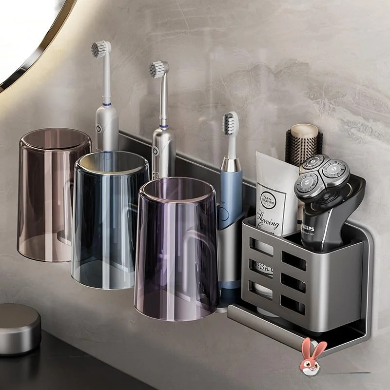 

Настенный держатель для зубных щеток Batoom, без сверления, для хранения стаканов у раковины, для домашнего использования, в скандинавском стиле