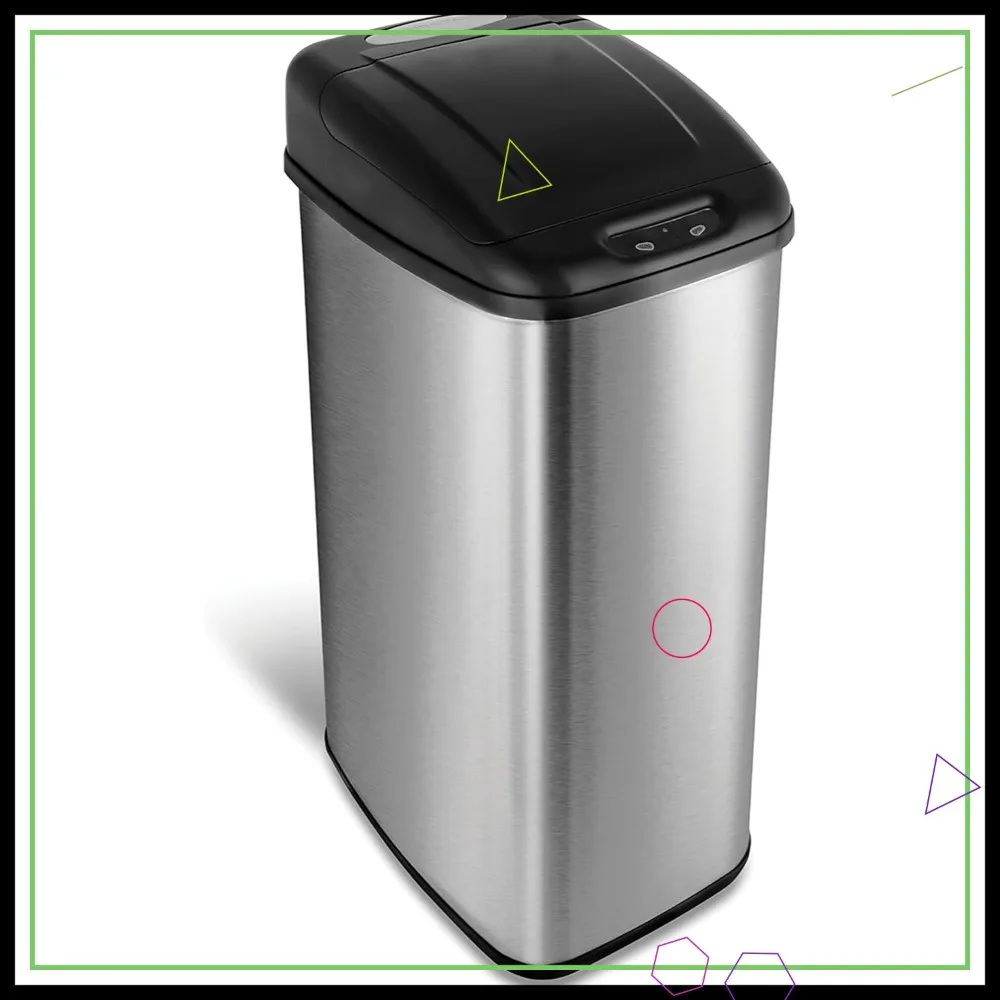 

Automatic Motion Sensor Trash Can, 13.2 Gal/50L Stainless Steel, Hands-Free Operation
