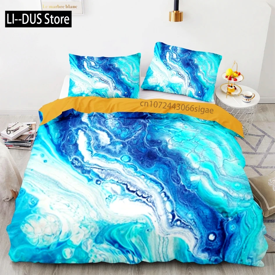 

Abstract Ocean Bedding Set Single Twin Full Queen King Size Bed Set Aldult Kid Bedroom Duvetcover Sets with Pillowcase 3D Print