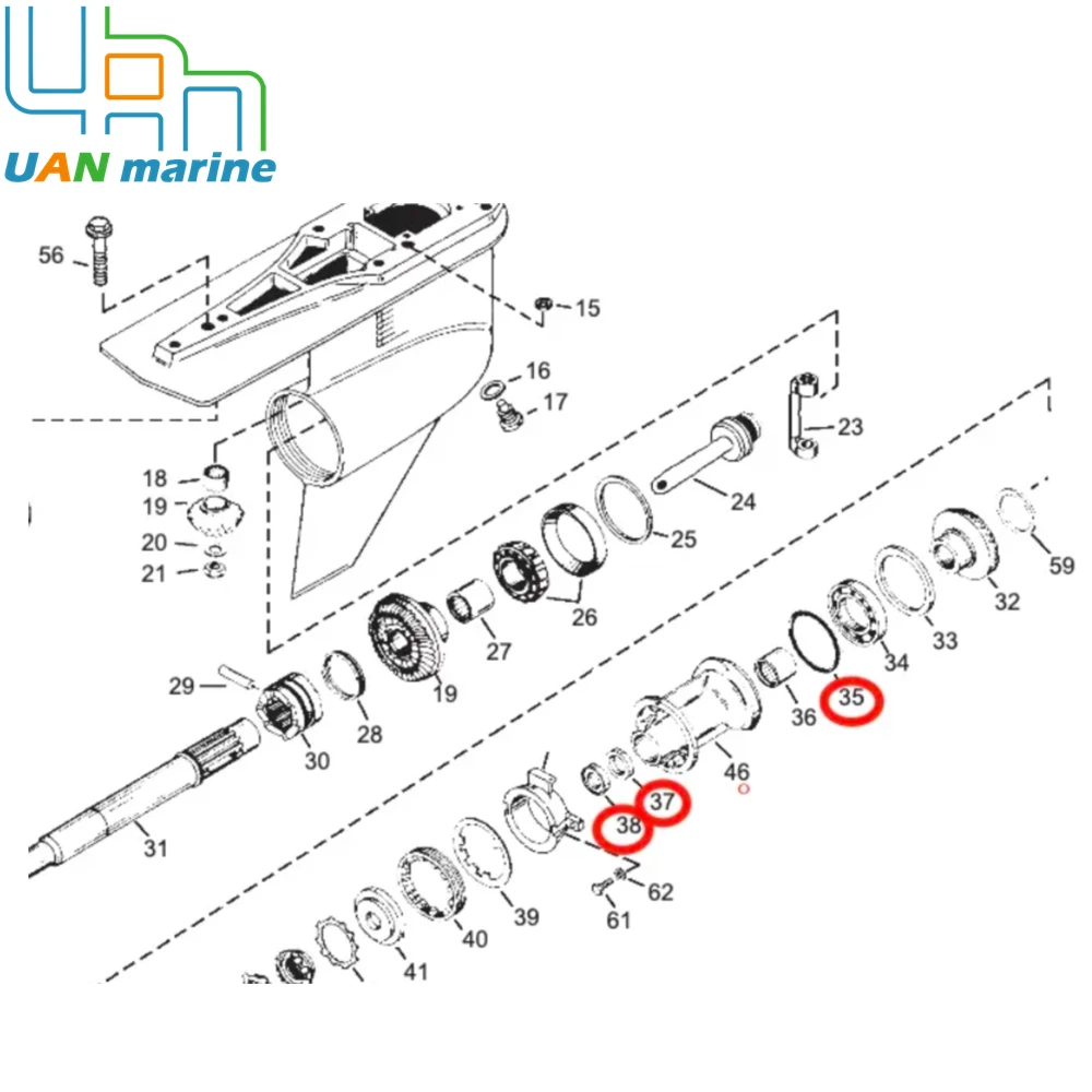 8 m0142840 untere Einheit Dichtung ssatz Getriebe dichtung Dichtung O-Ring für Mer cruiser Heckantrieb Alpha one gen II mr & alpha 1 26-410