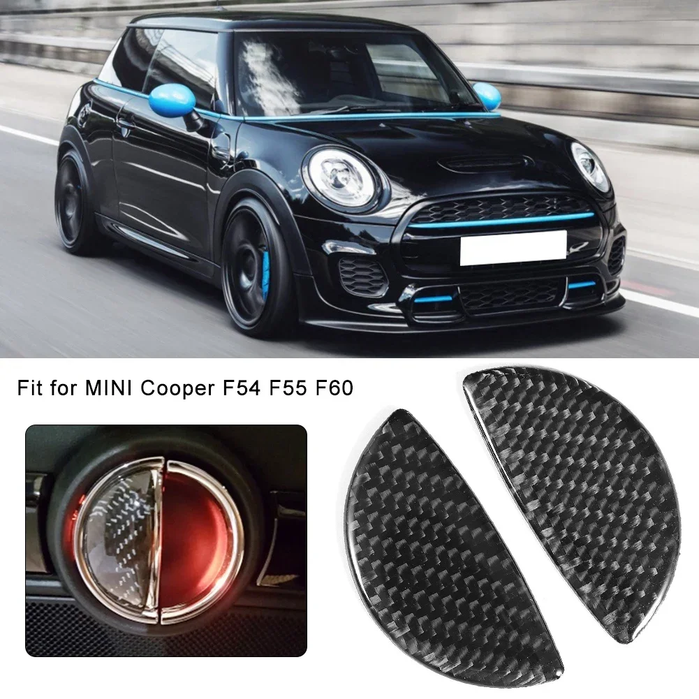 2Pcs Carbon Fiber Car Interior Door Handle Cover Preservation Sticker Trim Fit For Mini Cooper R55/R56/R60