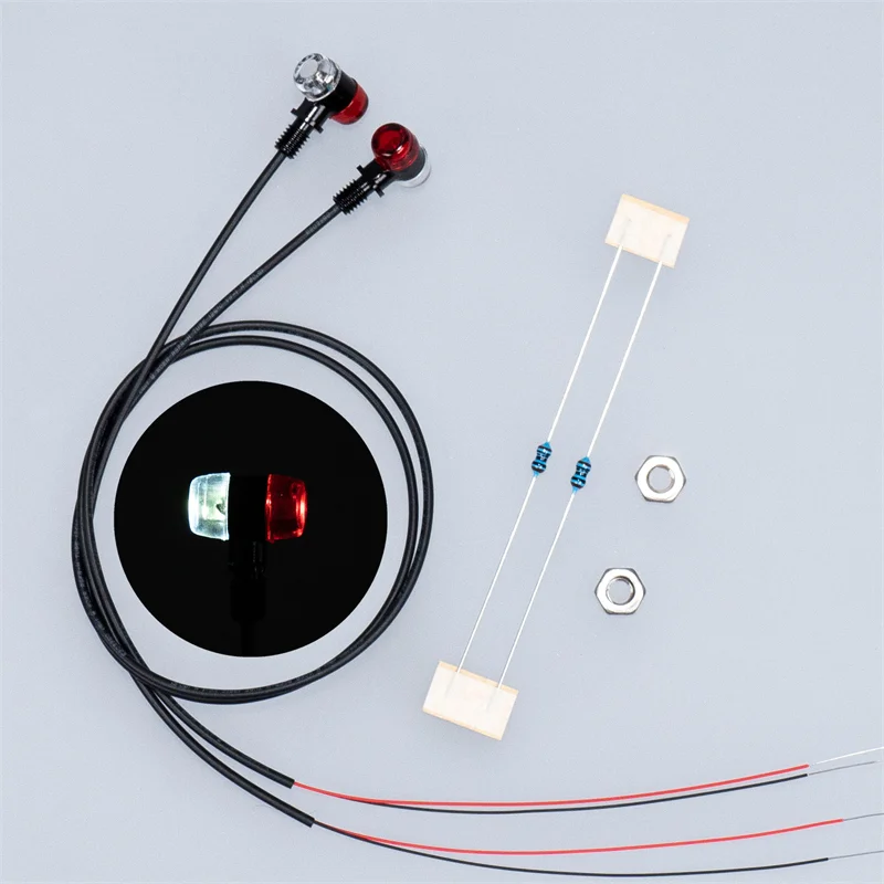 Simulation 2pcs LED 3V Two-color Position Lamp Side Light for 1/14 Tamiya RC Truck SCANIA 770S R620 VOLVO BENZ Arocs MAN TGX Car