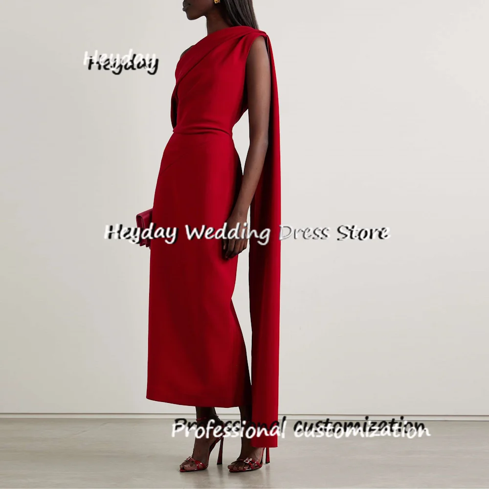 

Heyday Crepe One Shoulder A-Line Ankle Length Dress Classics Draped Formal Occasion Evening Party Pretty Dresses Heyday 2024