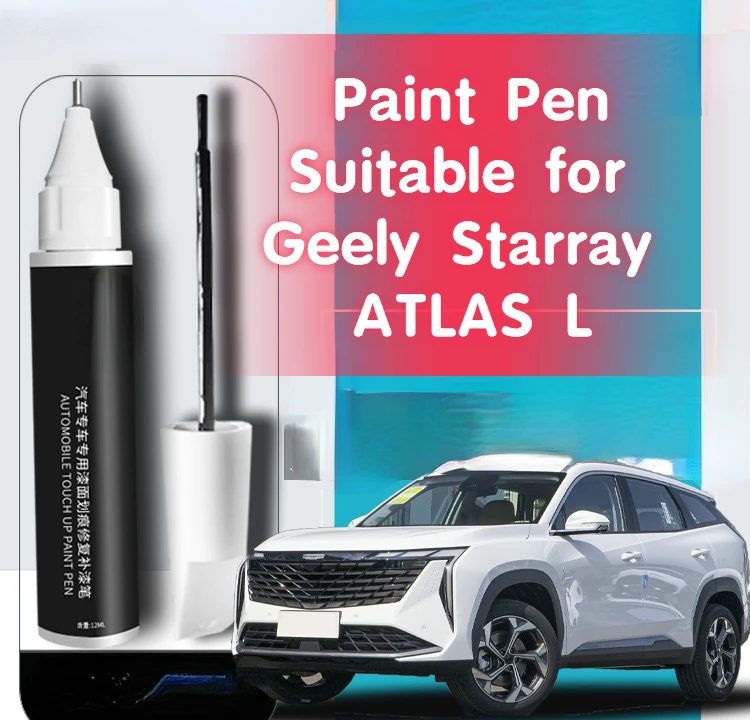 Penna per vernice adatta per Geely Starray 2024 ATLAS L Boyue L Fissatore per vernice Bianco Accessorio speciale per auto Riparazione graffi auto