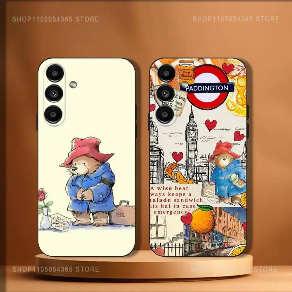 

Чехол для телефона с рисунком P-Paddington B-Bears для Samsung Galaxy A20, A21s, A22, A31, A32, A52, A53, A72, 73, A80, мягкий черный чехол
