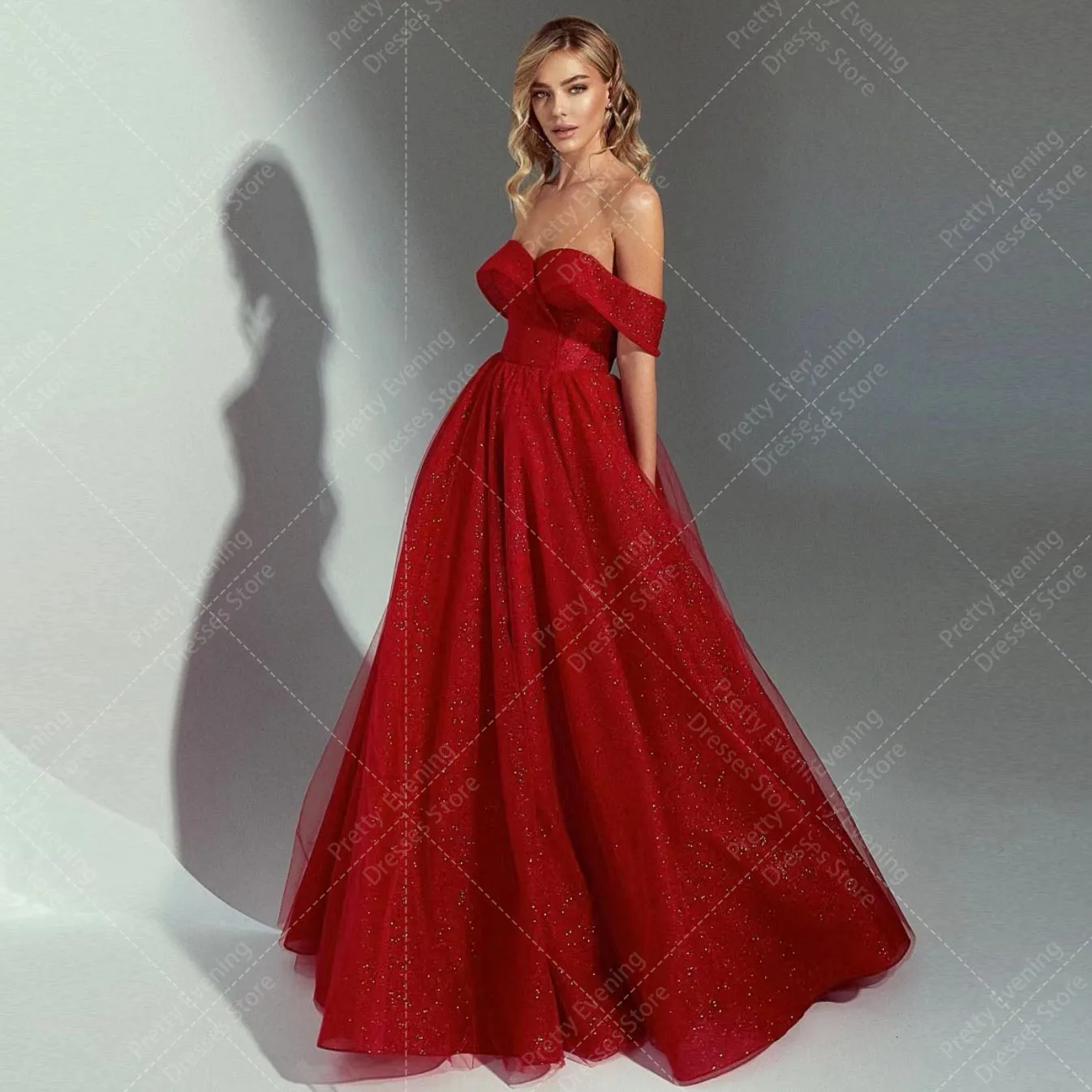 Generous Celebrity Evening Dresses A Line Woman's Sexy Princess Backless Off The Shoulder Prom Gowns Formal Party Vestidos 2024