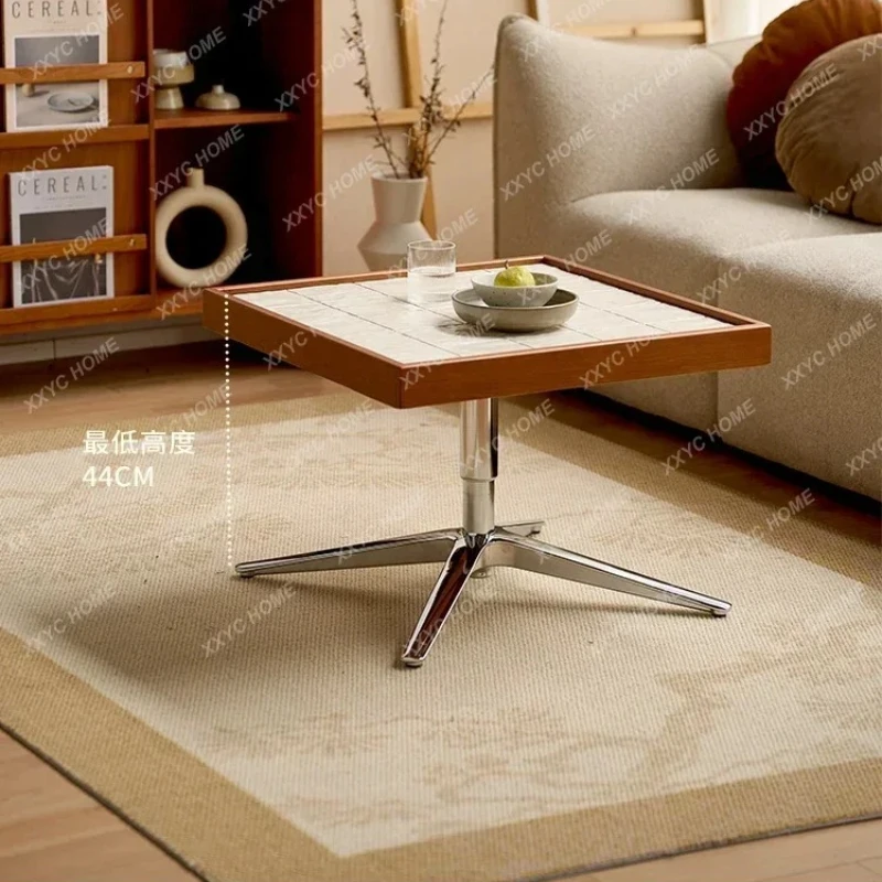 X-S Nordic Modern Simple Mubai Coffee Table Lifting Edge Few Bauhaus Style Tile Table Living Room Home HG