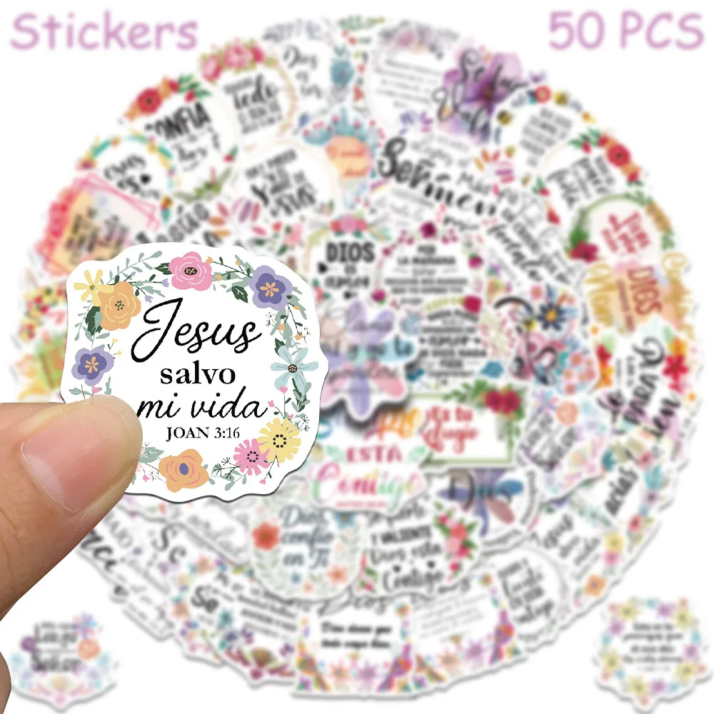 50 قطعة الإسبانية تحفيزية يقتبس ملصقات الشارات للهاتف سجل القصاصات سكيت خوذة DIY بها بنفسك الجمالية ملصقات مقاومة للماء