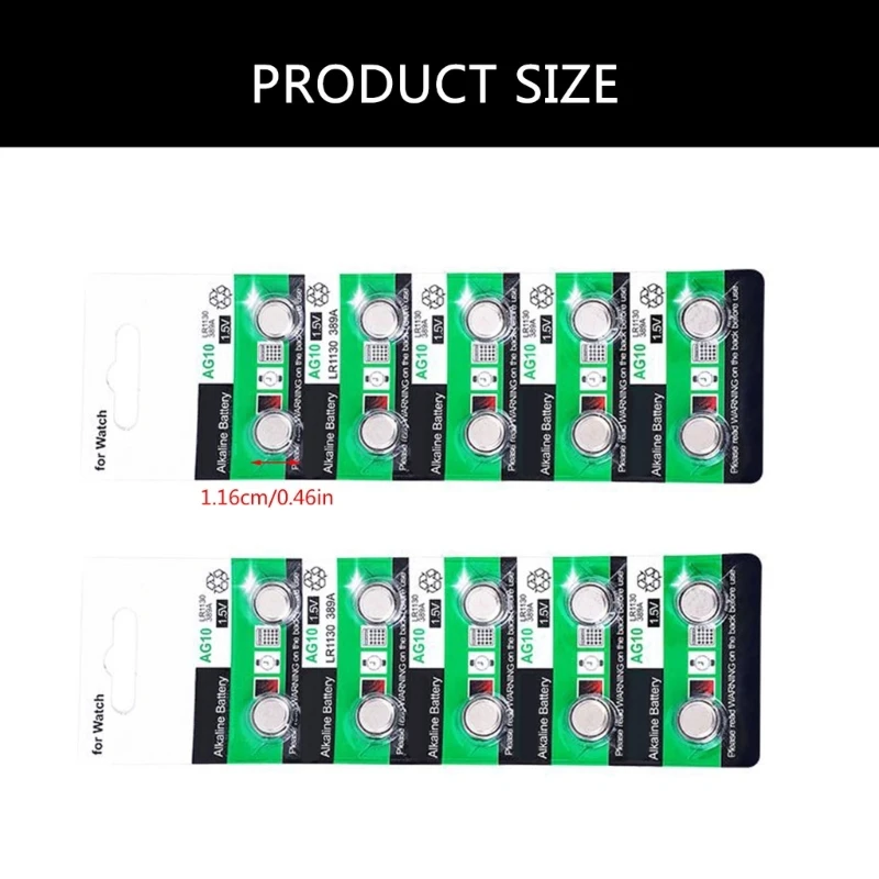 20/10Pack AG10 LR1130 LR54 1.5V Alkaline Button Cell Batteries1.5V Battery for Watches,Calculators,Toy Small Electronics